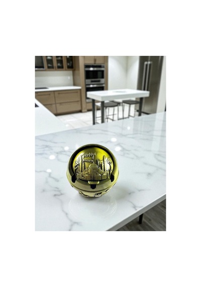 İstanbul Temalı Kapaklı Kokusuz Metal Küllük 8x8 Cm Ayasofya Rölyefli Bakır/gold/gümüş 732514648