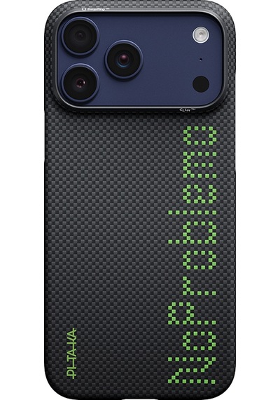 Apple Uyumlu iPhone 17 Pro Kılıf M-safeli Lumintex Teknoloji Aramid Fiber Pitaka Tactile Woven Aries Serisi Siyah Siyah