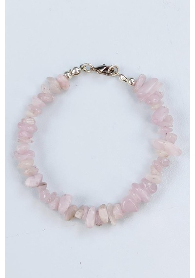 Pembe Kunzit Bileklik Kırıktaş 407-3 Çok Renkli