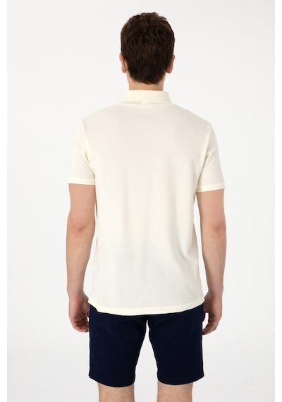U.S. Polo Assn. Erkek Regular Fit Polo Yaka Krem Basic Tişört 50306007-VR071