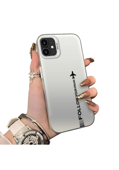 Apple 11 Uyumlu Desenli Akrilik Telefon Kılıfı S9