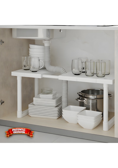 Ayarlanabilir Genişletebilir Modüler Tek Katlı Dolap İçi Düzenleyici Raf Çok Amaçlı Raf Plastik Beyaz Ayarlanabilir Genişletebilir Modüler Tek Katlı Dolap İçi Düzenleyici Raf Çok Amaçlı Raf Plastik Beyaz