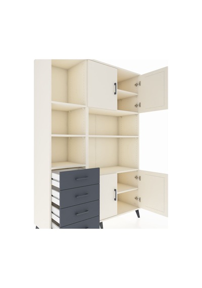 Hyperion Dolap 8 Raflı 4 Çekmeceli 4 Kapaklı 132x44x195 Aytaşı-aytaşı/antrasit Aytası/antrasıt - Aytası Hyperion Dolap 8 Raflı 4 Çekmeceli 4 Kapaklı 132x44x195 Aytaşı-aytaşı/antrasit Aytası/antrasıt - Aytası