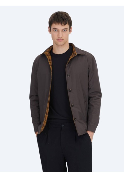 Kip Kahverengi Regular Fit Kapüşonlu Casual Dokuma Mont Kahverengi