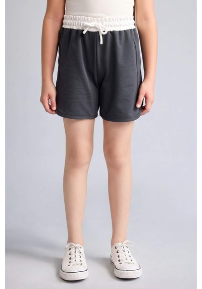 Defacto Sweatshirt Kumaşı Şort Kız Çocuk G9070a826hsgr164 Gri-gr164