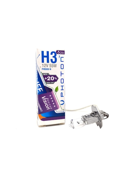 H3 55 Watt 12v Dense Vision +%20 Fazla Işık Halojen Far Ampulü Sarı