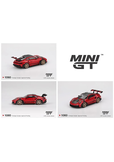 Mini Gt Porsche 911 992 Gt3 Rs Weissach Package Guards Red 1060 1/64