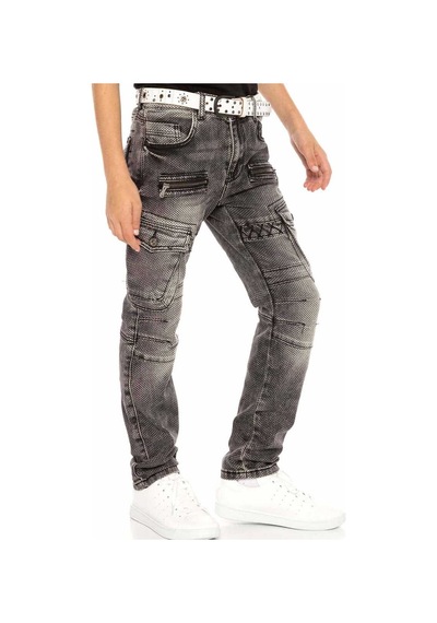 Cipo & Baxx Cdk111 Biker Stil Kargo Cep Çocuk Kot Pantolon 001