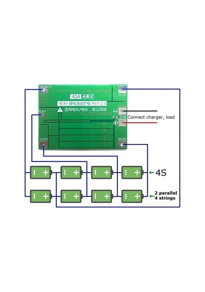 Zenithdeals 4s 16.8v 40a 18650 Şarj Pcb Bms Koruma Levhası Li-ıon Lityum Pil