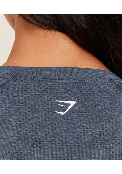 Gymshark Vital Seamless 2.0 Hafif Mavi Kadın Spor Tişörtü