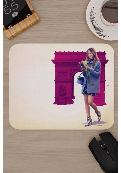 Emily İn Paris V3 22x18 Gaming Kauçuk Kaymaz Taban Mouse Pad Fare Altlığı