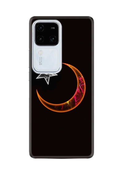 Vivo V30 Kılıf Desenli Silikon Platinium Series Ay Yıldız 1884