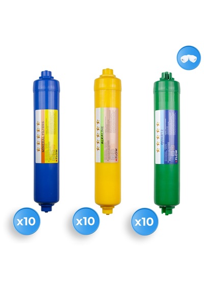 Su Arıtma Cihazı Alkaline Mineral Quartz Filtre Set 10 Takım