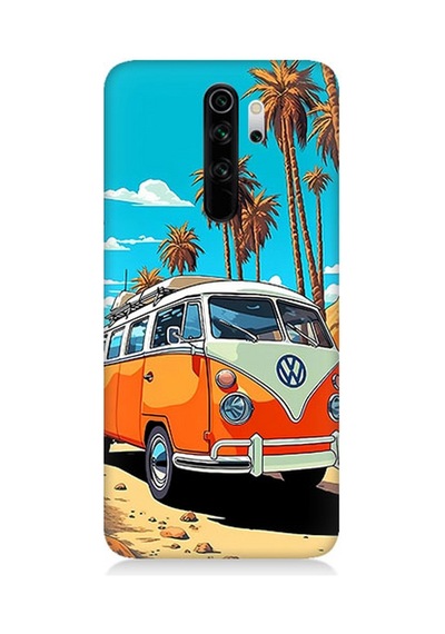 Xiaomi Redmi Note 8 Pro Uyumlu Silikon Kılıf Retro Vokswagen Minübüs