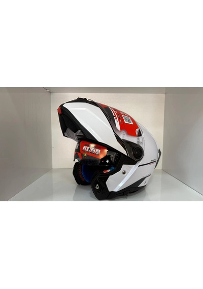Mt Helmets Mt Atom 2 A11 Çene Açılır Motosiklet Kaskı Parlak Beyaz