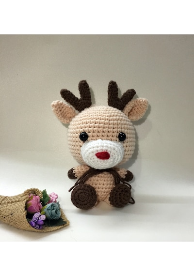 Amigurumi Sevimli Geyik Sağlıklı Oyuncak El Örgüsü