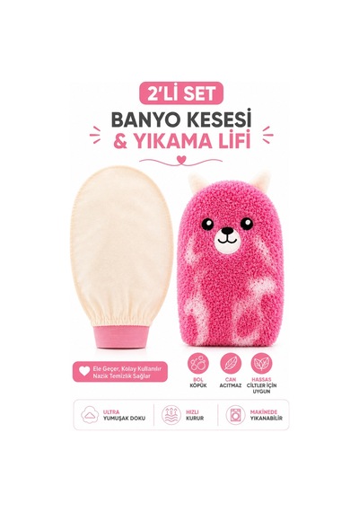 Banyo Duş Kesesi ve Duş Lifi Baby Banyo Keyfi 2li Set
