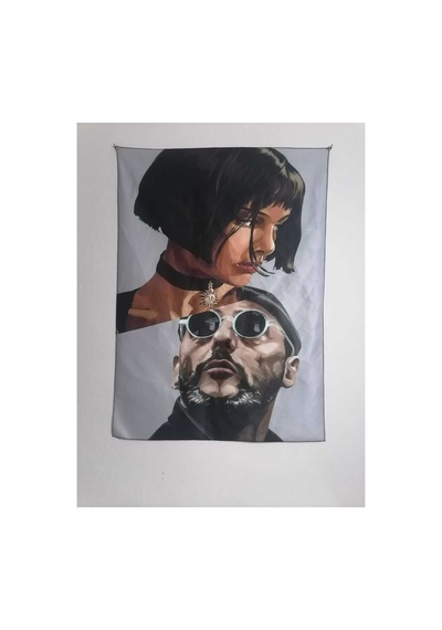 Leon And Mathilda Desenli Tasarım Duvar Halısı