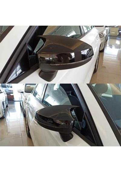 A5 B9 Sinyalli 2016-2020 Uyumlu Batman Yarasa Ayna Kapağı Piano Black Abs Plastik