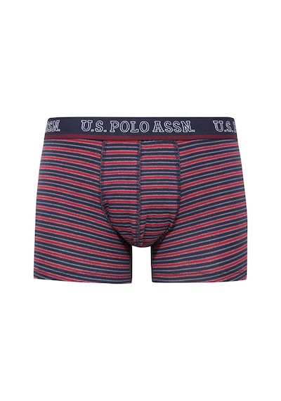 U.S. Polo Assn. U.s Polo Assn. 80516 Erkek Pamuklu 3'lü Boxer-bordo&lacivert&baskılı Bordo