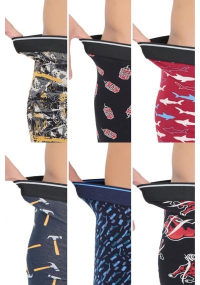 Andredimoda Erkek 6'lı Boxer 1. Sınıf Kumaş Premium Paket Özel Dizayn. Düz Likralı Boxer Şort Çeyizlik Hediyelik Karışık2 Karışık2