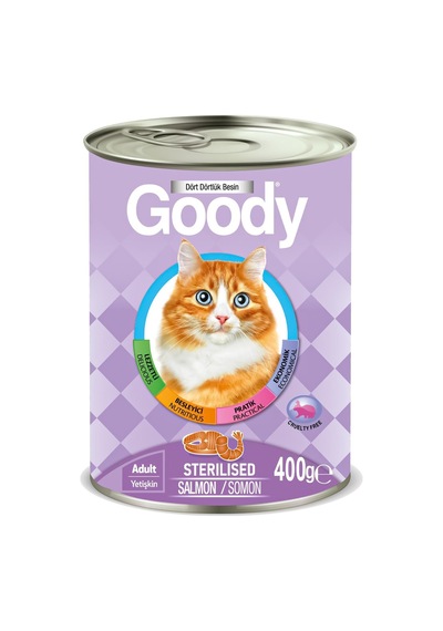 Goody Kısırlaştırılmış Somonlu Yetişkin Kedi Konservesi 400 G
