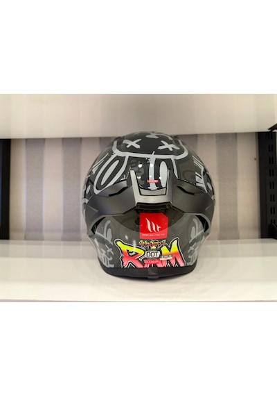 Mt Helmets Stınger Ram F1 Kask Parlak Siyah Gri