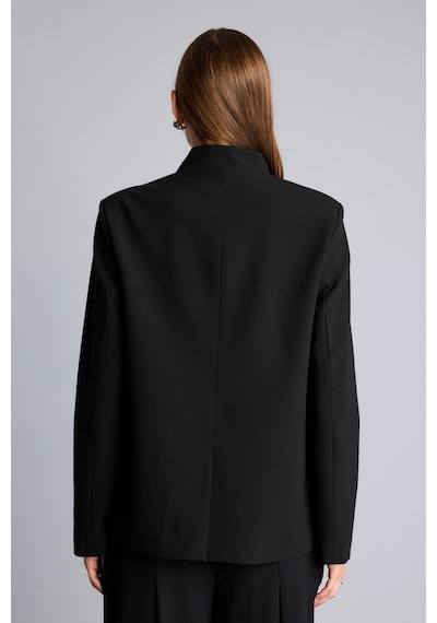 Defacto Oversıze Hakim Yaka Blazer Ceket H1118ax26smbk81 Siyah-bk81