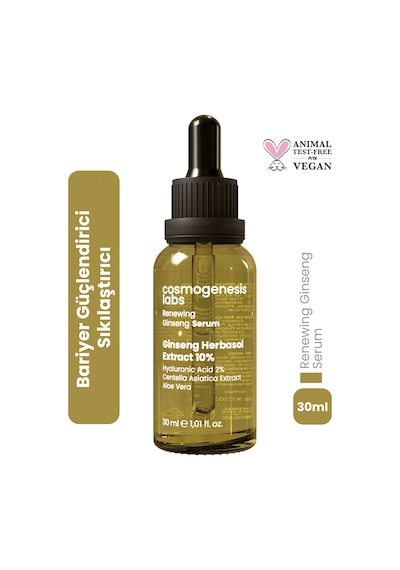 Cosmogenesis Labs Ginseng %10 Serum 30ml - Cilt Onarıcı Yenileyici Bariyer Elastikiyet Artırıcı Vegan