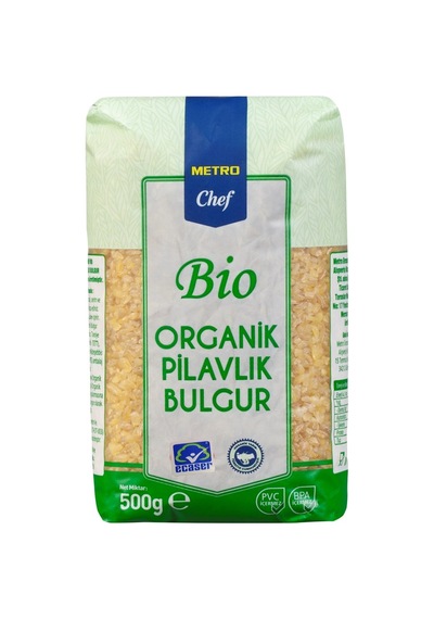 Metro Chef Bio Pilavlık Bulgur 500 G Organik Sert Buğday 6'li Avantaj Paketi - 6 Adet Tarı