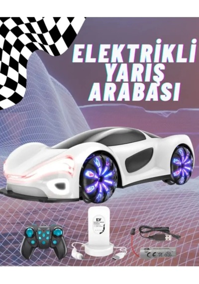 Vardem Uzaktan Kumandalı 2.4G Şarjlı Işıklı Müzikli Şarj Istasyonlu Spor Araba