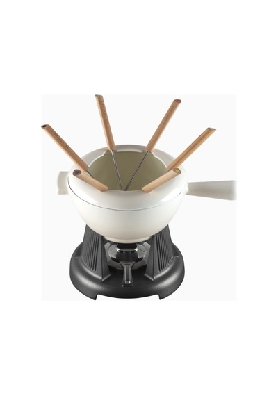 Le Creuset 6 Kişilik Lüks Döküm Fondü Seti Mutfak Ekipmanları Krem 1