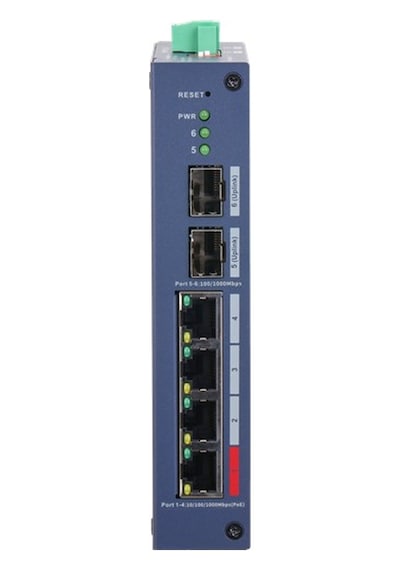 Dahua Chs4206-4gt-90 4 Port Gıgabıt+2xgb Sfp Uplınk Cloud Yönetilebilir 90w Poe Endüstriyel Swıtch