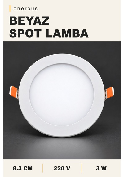 Onerous 3w Beyaz Slim Led Spot