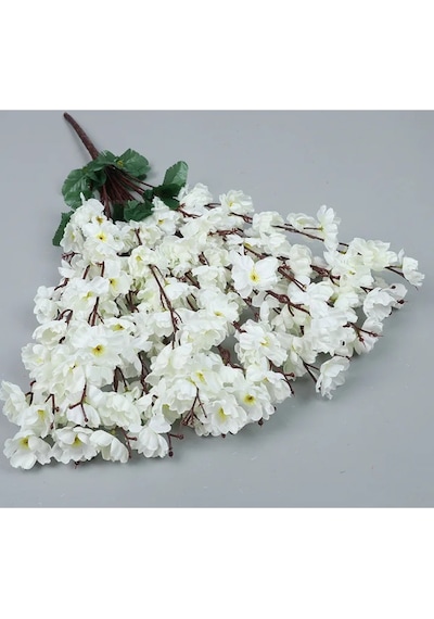 Rüzgar Yapay Çiçekçilik 40 Cm Bahar Dalı Beyaz