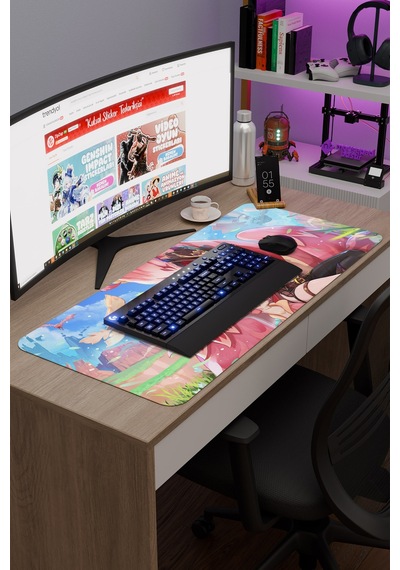 Chasca Genshin Impact Anime Gacha V5 - 90x40 Xxl Gaming Mouse Pad Fare Altlığı