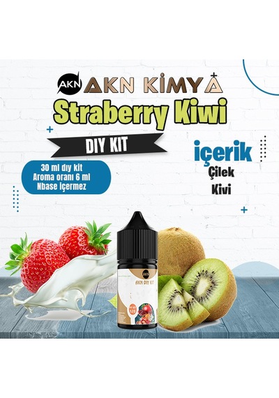 Strawberry Kiwi Dıy Kit Çilek Kivi Gıda Aroması %20 Oranda Aroma İçerir Hazır Değildir 30 Ml