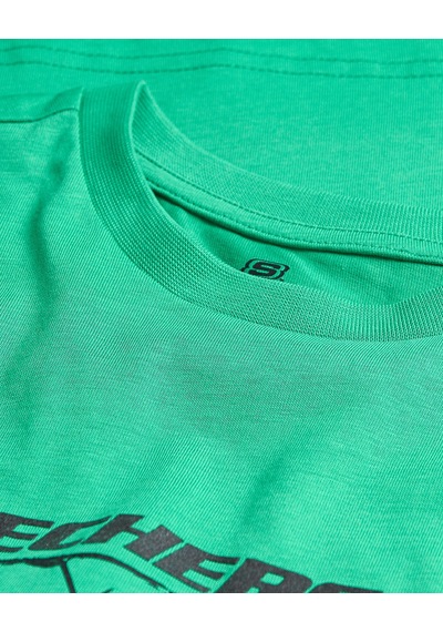 Skechers B Regular Fit Graphic Tee T-shirt Büyük Erkek Çocuk Dark Green Tshirt Sk2510112-300 Dark Green
