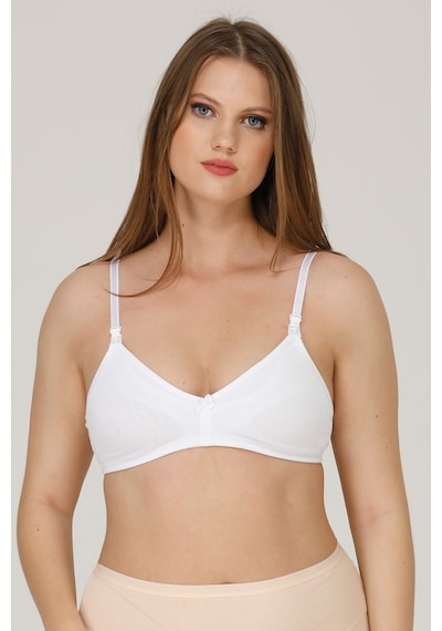 Parlingerie Pl Emzirme Sütyeni Kapsız Penye Beyaz