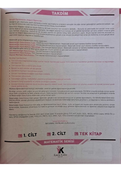 KPSS Matematik Kara Kutu TEK KİTAP Dijital Çözümlü Konu Özetli ÖSYM Çıkmış Soru Bankası