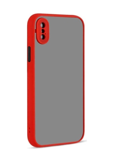 Apple Uyumlu iPhone X Kılıf Zore Hux Kapak Kırmızı