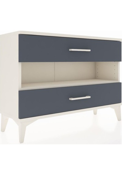 Arges Şifonyer Tek Raflı 2 Çekmeceli 88x30x64 Aytaşı-antrasit Aytaşı