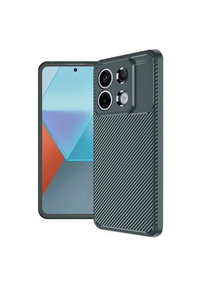 Uray Store Xiaomi Redmi Note 13 Pro 4g Kılıf Auto Focus Karbon Kapak - Koyu Yeşil