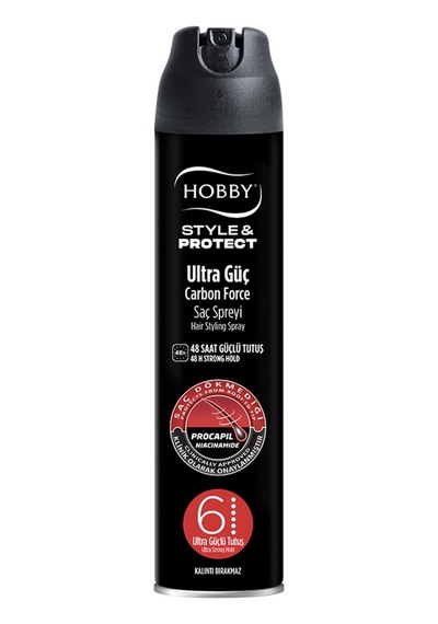 Hobby Style&protect Carbon Saç Spreyi 250 Ml - 6 Adet Tarı