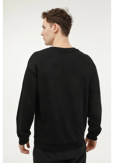 Lumberjack Sweatshirt Erkek Siyah Mb Sn75 C Neck Sw 000000000102696693