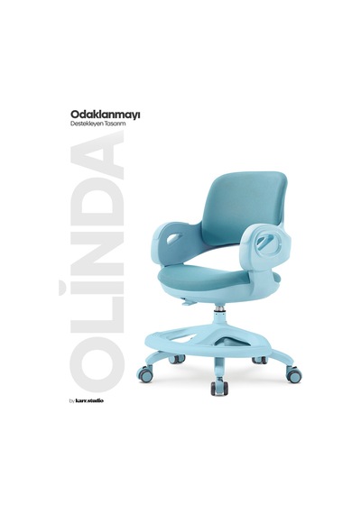 Olinda Ergonomik Çocuk Çalışma Koltuğu Mavi