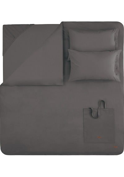 Yataş Bedding Plain Çift Kişilik XL Ranforce Yıkamalı Nevresim Takımı - Antrasit