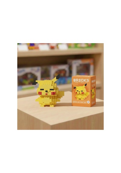 Sevimli Sarı Elektrikli Fare Nano Blok - 3d Mikro Puzzle Hobi Seti
