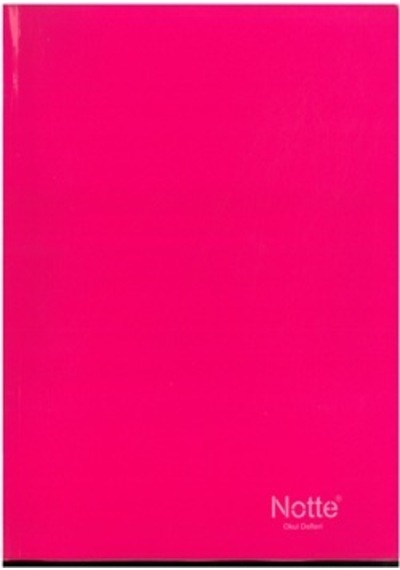 Notte Dikişli 120 Yaprak Karton Kap. Kareli A4 Defter Pembe