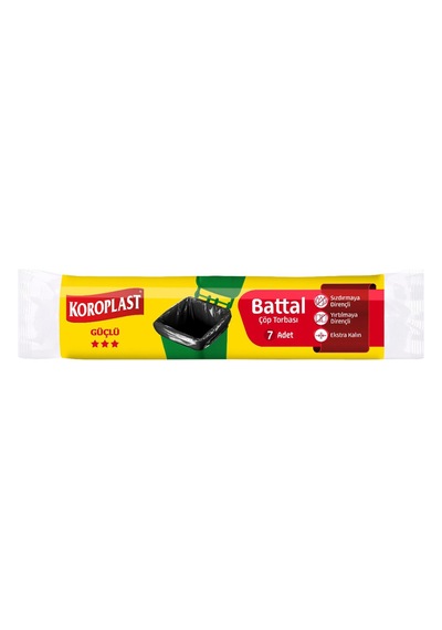 Koroplast Battal Boy Çöp Torbası 7'li - 8 Adet Tarı